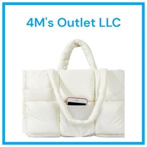 Tote Bag- Herald Puffer for Women Large Quilted Puffy Handbag Lightweight Winter
